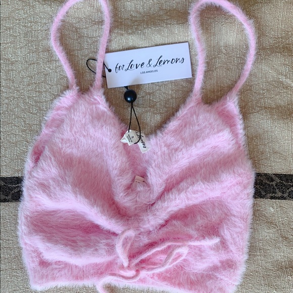 For Love And Lemons Tops - For Love and Lemons Fiona Bralette (pink)